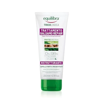 Image de Equilibra Cheveux Repair Restructurant, Rend les Fraiseux et Défibrés, Améliore la Peignabilité, Action Renforçante, Avec Aloe Vera, Extrait de Châtaigne, Huile Coco, 200 ml