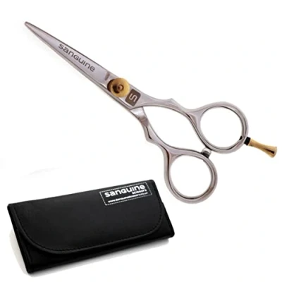 Image de Sanguine® Ciseaux Extrêmement forte pour la Moustache, Barbe et Sourcils, 11,5 cm, Chrome, Présentation de Cas