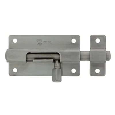 Image de Amig Goupille de chevauchement pour portes Mod.800 Loquet sécurité fermeture horizontale ou verticale Acier inoxydable Dimensions : 50 x 38 mm Vis tire fond incluses