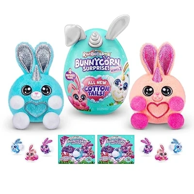 Image de Rainbocorns Bunnycorn Series 2, Lot de 4 Surprises à l&#039;intérieur Bunny, Peluche Ultra Douce, 9292, 2 Pack