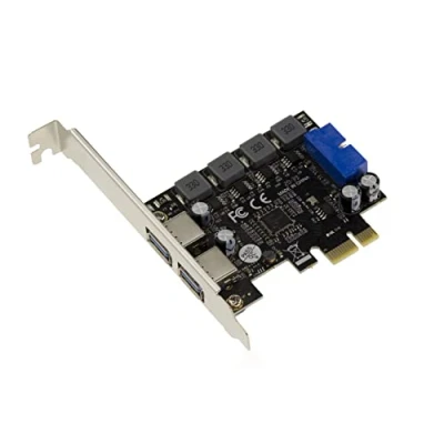 Image de KALEA INFORMATIQUE Carte PCI Express PCIe USB 3.0 avec 2 Ports 5G Type A externes et internes sur connecteur USB3 19 Points. Auto ALIMENTEE, Chipset NEC D720201