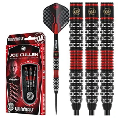Image de WINMAU Joe Cullen Special Edition 24 Gram Tungsten Darts Set with Flights and Stems (Shafts)