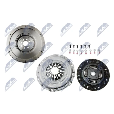 Image de NTY NZS PL 006 kit d&#039;embrayage avec mécanisme d&#039;embrayage, sans butée hydraulique volant moteur, de vis, disque 228