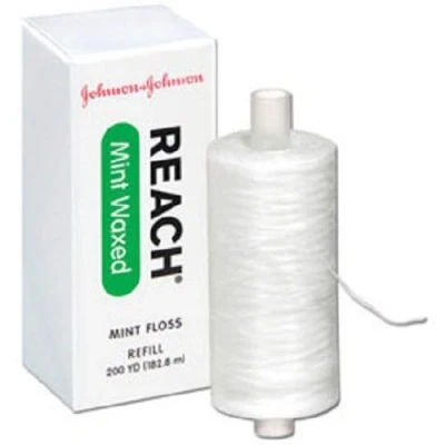 Image de 1 x Johnson &amp; Reach Mint Floss Waxed refill spool, 200 yds, 2733 by