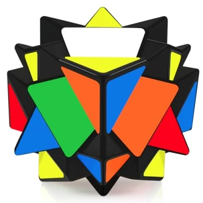 Image de Maomaoyu Magic Axis Cube, Cube Magique Bizarre, de Vitesse Noir Classique, Diffucile, Cadeau pour Enfants &amp; Adultes