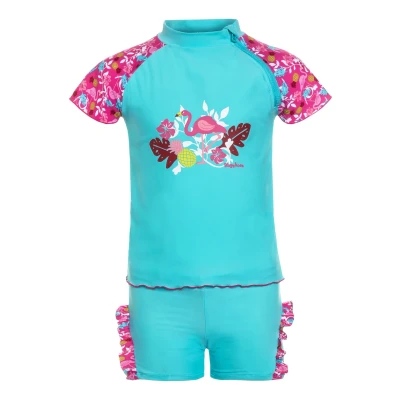Image de Playshoes Uvschutz Flamingo SET Maillot de bain pour enfants, Taille: 86/92, Türkis