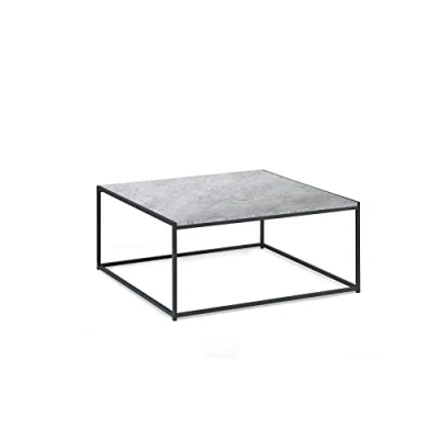 Image de Julian Bowen Table basse carrée Staten, effet béton/noir