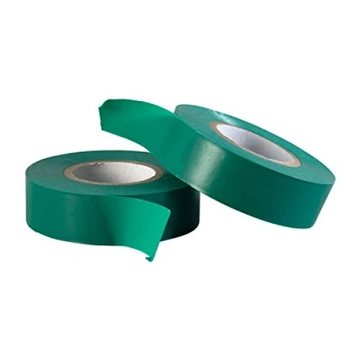 Image de GOCABLETIES Ruban adhésif isolant électrique vert 19 mm x 20 m résistant, autocollant protèger, regrouper, réparer des câbles 2 rouleaux