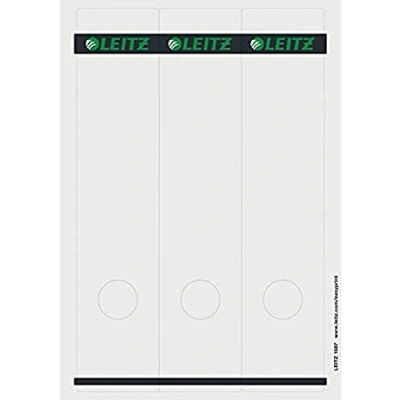 Image de Leitz Étiquettes Imprimables PC pour Classeurs à Levier Couverture Papier, Large, Long, Gris, 61,5 x 285 mm, 16870085, Lot de 75