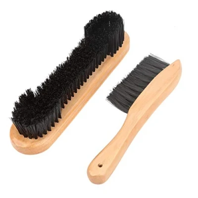 Image de Kit De Nettoyage Brosse Table Billard 2 pièces Ensemble Rail Accessoires D&#039;Accoudoirs en Or Feutre