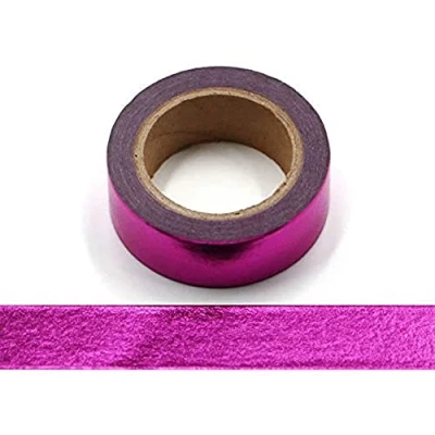 Image de Syntego Ruban de masquage auto adhésif décoratif en feuille solide Washi Tape 15 mm x 10 mètres (Violet)