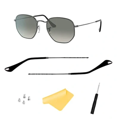 Image de Branches de rechange pour lunettes soleil Ray Ban RB3447 RB3547N RB3548N RB3647N, avec 4 vis, 1 tournevis, Gunmental