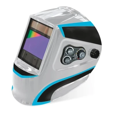 Image de GYS Masque de soudage LCD ERGOTECH+ 3/5 13 G Silver True Color teinte 3/5&gt;13 champ vision 100x67mm assombrissement auto 0,08ms classe optique 1/1/1/1 pour MMA, TIG, MIG/MAG &amp; Meulage