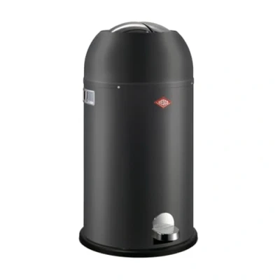 Image de WESCO Poubelle Kickmaster de couleur graphite mat, tôle d&#039;acier revêtue par pulvérisation, amortisseur intégré, volume 33 litres, grande ouverture