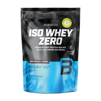 Image de BioTechUSA Iso Whey Zero Premium Protein Isolate Grass Fed Enzyme Free Sugar and Gluten free, 454 g, Chocolat Noir