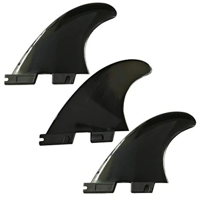 Image de UP100 Tri G5 Fins pour Planche de Surf FCS II Palmes 2 Sup 1 Centre + côtés Couleurs (Noir)