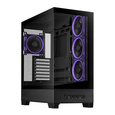 Image de Boîtier PC Asus A31 PLUS TG ARGB Moyen Tour, Verre Trempé, RGB, Noir, ATX/Micro ATX/Mini ITX