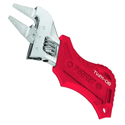 Image de Clé à molette trapue avec mâchoires ultra minces (seulement 2 mm d&#039;épaisseur) Petite taille de poche Engineer twm 08