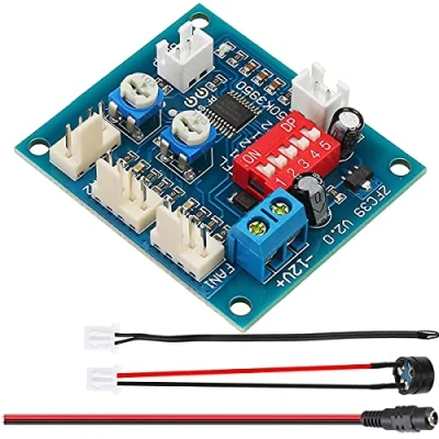 Image de Youmile Thermostat PWM Module de ventilateur PC contrôleur vitesse température régulateur 4 fils 3 canaux DC 12 V NTC capteur thermique buzzer alarme sonore