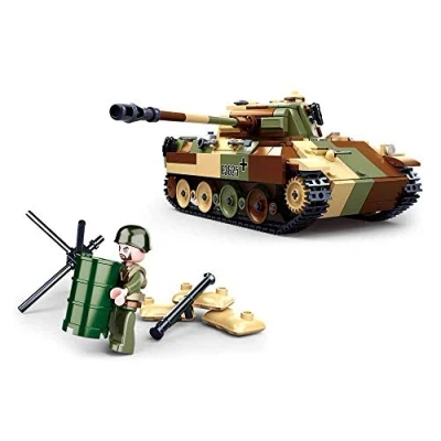 Image de Sluban SL95719 Char Allemand Jeu de Construction, M38 B0859, Multicolore, Medium