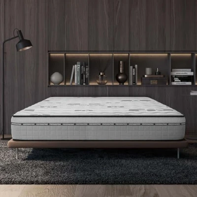 Image de NATURALEX Matelas Carbone Plus 160x200 cm 24 Mousse à mémoire de Forme + Blue Latex Soutien Mi Ferme Réversible Hypoallergénique Durable Confortable