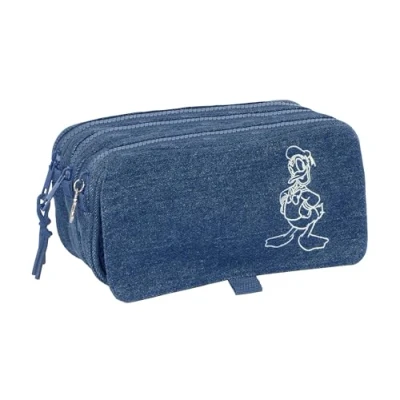 Image de Trousse à crayons SAFTA Donald Denim Triple compartiment Résistante Design unique