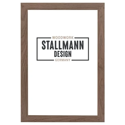 Image de Stallmann Design cadre photo SD avec verre acrylique antireflet, moderne en chêne des tourbières, à suspendre verticalement ou horizontalement 90 x 120 cm