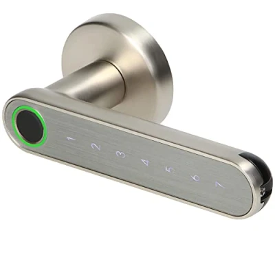 Image de Miratic Serrure Connectée Poignée Intelligente Avec Lecteur d&#039;Empreintes et Clavier Tactile Bluetooth 4.0 (nickel)