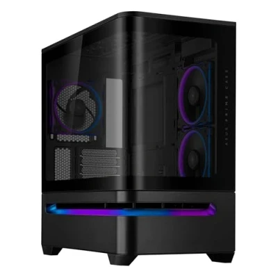 Image de ASUS Prime AP202 TG ARGB Noir Boîtier PC mATX Compact
