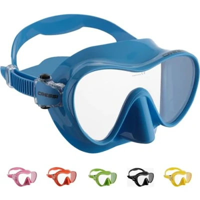 Image de CRESSI F1 Mask Blue Masque Sans Cadre pour la Plongée et le Snorkelling, Bleu, Taille Unique, Unisex