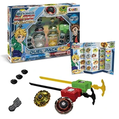 Image de Blade TUROX LOBORAK Set toupie de Combat 2X avec Lanceur Spinning Top Battle