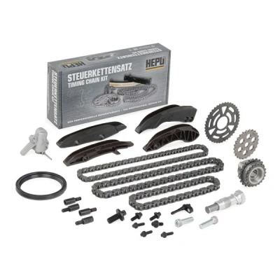 Image de HEPU 21 0421 Jeu de distribution à chaînes avec vis/boulons, bague d&#039;étanchéité Simplex, Chaîne fermée BMW: X3, 1 5 portes, X1, MINI: Countryman