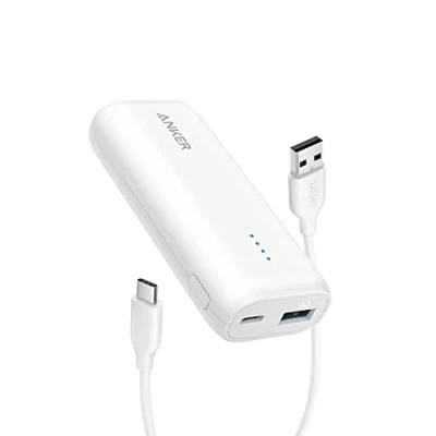Image de Anker 321 Batterie Externe (PowerCore 5K), 5 200 mAh PowerBank, Compatible avec iPhone15/14/13/12, Samsung, Google Pixel, LG et Bien Plus Encore (Blanc)