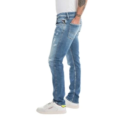 Image de Replay Anbass Bio Jeans, 009 Medium Blue, 28W / 32L Hommes