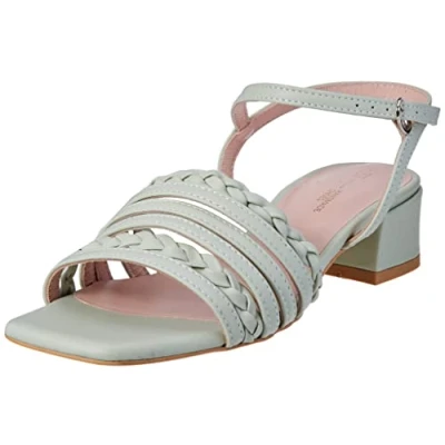 Image de L37 HANDMADE SHOES Femme Love to The World Sandales à Talons, Vert, 38 EU