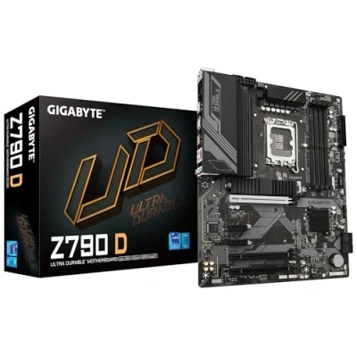 Image de Gigabyte Carte mère Z790 D Prend en Charge Les processeurs Intel Core 14e génération, VRM numérique 12 + 1+1 Phases, jusqu&#039;à 7 600 MHz DDR5 (OC), 3 x PCIe 4.0 M.2, 2,5 GbE LAN, USB 3.2 Gen 2