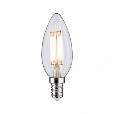 Image de Paulmann 28611 LED à Filament 4 Ampoules Classiques Blanc Chaud 2700 K 5 W, E14, Transparent