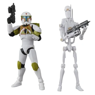 Image de Star Wars The Black Series, Figurines de Collection Clone Commando et droïde Combat B1 à l&#039;échelle 15 cm, Wars: Battlefront II