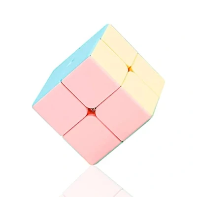 Image de Cube Magique Couleurs Pastel, Lisse sans Autocollants, Holy Hand Legend Macaron, Correction des pannes et Rotation Facile, Speedcubing, Puzzle 3D, Coins Ronds (Cp3770)