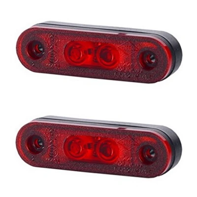 Image de 2 x LED SMD lampe Page d&#039;Rouge ajustable avec en caoutchouc Pad 12 V 24 E de marque contrôle Position voiture camion lumière universel
