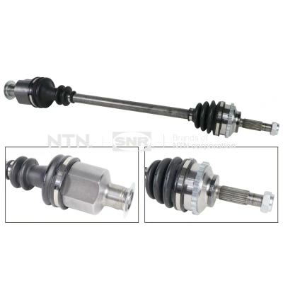 Image de SNR DK55.214 Arbre de transmission Essieu avant droit 743, 724 avec support en caoutchouc RENAULT: CLIO 2, Kangoo I, I Express