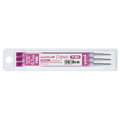Image de UNI BALL Lot de 6 Sets 3 recharges Signo TSI Effaçable Rose