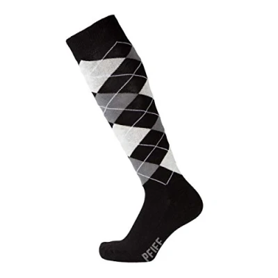 Image de PFIFF 100322 Chaussettes d&#039;équitation à Carreaux Unisexe, Mixte, 61 34, Noir/Blanc, 34 36