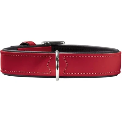 Image de Hunter Collier pour chien Softie en simili cuir Rouge/Noir 65