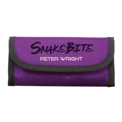 Image de RED DRAGON Peter Wright Snakebite Tri Fold Étui à fléchettes Noir et Violet