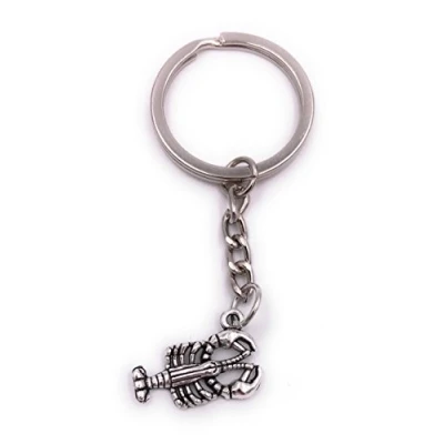 Image de H Customs Porte clés Homard en Argent avec Pendentif