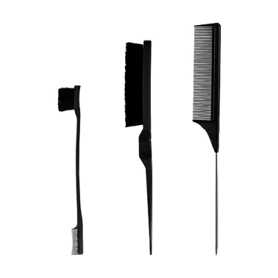 Image de Lmyzcbzl Peigne de Cheveux, 3 Pièces Set Peignes Coiffure, à Double Tranchant, Queue Rat Robuste, Brosse Taquine