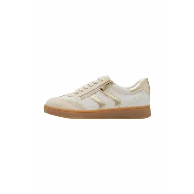 Image de Marco Tozzi Baskets basses, Femme, Taille: 38, Cream comb Tissu / matière synthétique