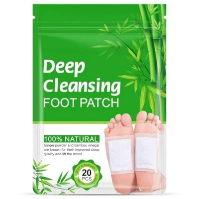 Image de Patch Pieds, 20 Pièces Pour les Pieds Patchs, Deep Cleansing Foot Patches Aux Herbes Naturelles, Elimine Toxines du Corps