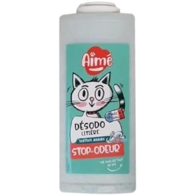 Image de Aimé Désodorisant Litière Chat Anti Odeurs 700ml Granulés Absorbeur Fabriqués à partir de Tobermorite qui Absorbe les Senteur Marine